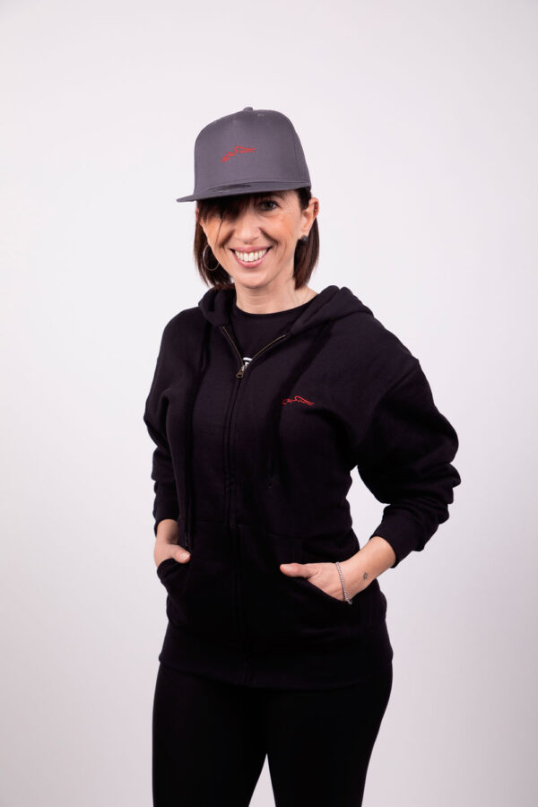 Felpa nera con zip - immagine 6