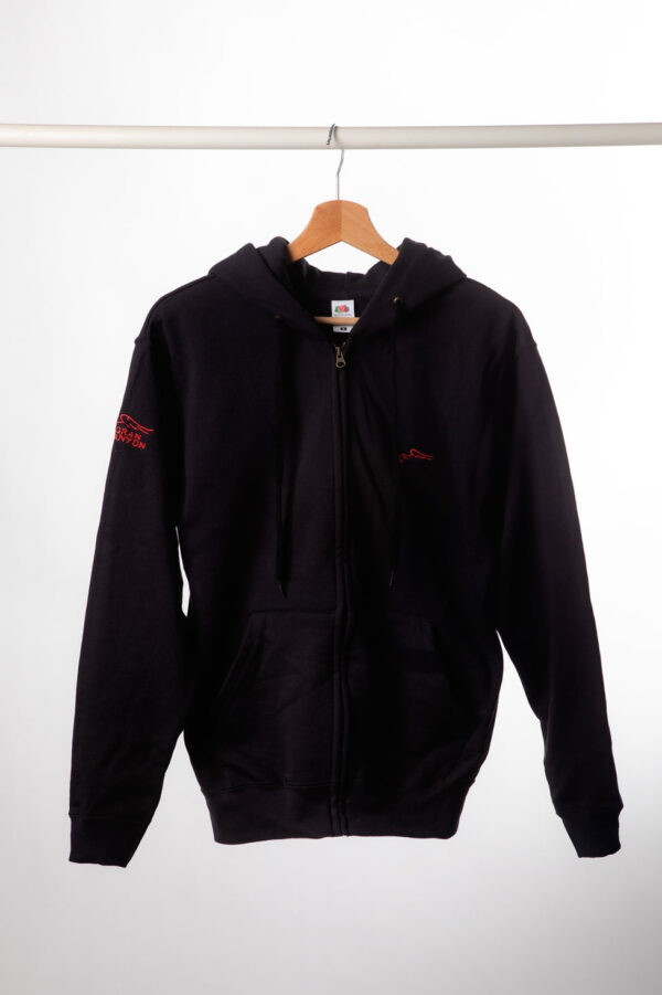Felpa nera con zip