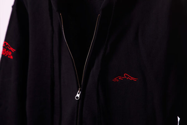 Felpa nera con zip - immagine 3
