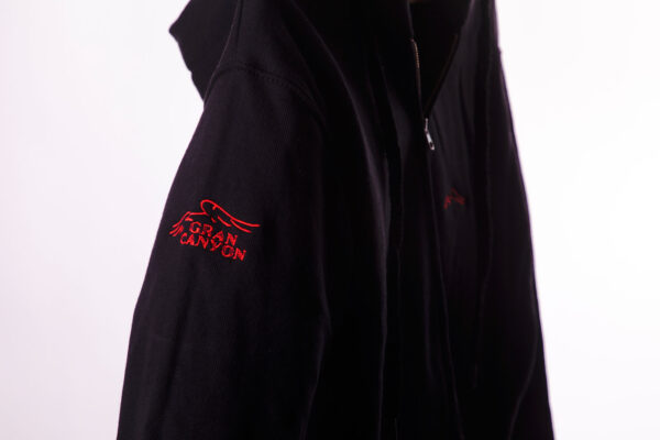 Felpa nera con zip - immagine 2